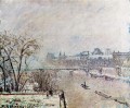 la seine vue du pont neuf hiver 1902 Camille Pissarro paysages Rivières